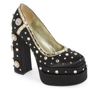 AZALEA WANG Clea Embellished Platform Pump